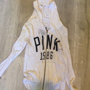 Light white Pink zip up